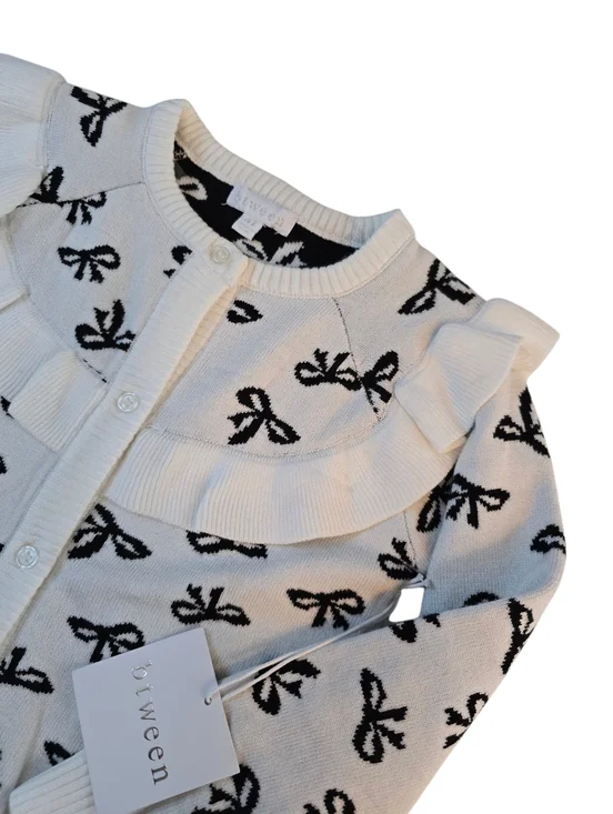 Between Ruffle Bow Cardigan - Picture 2 of 4